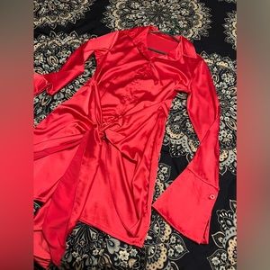 Pink deess with long sleeves only used once!!